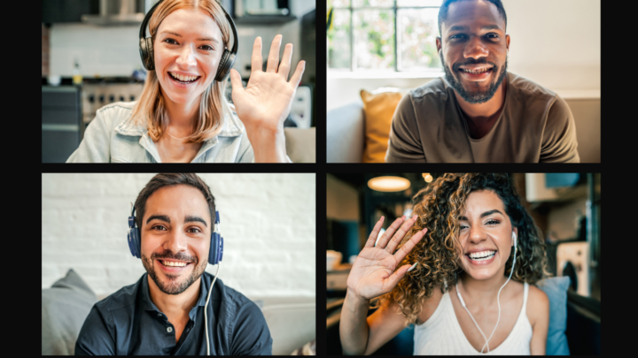 4 people on a virtual meeting screen